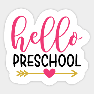 Hello Preschool Back to School Kids Sticker